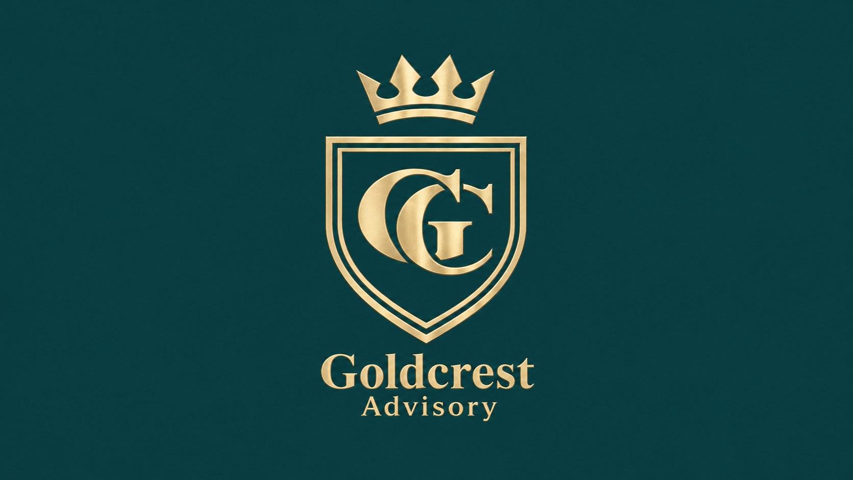 Goldcrest Advisory logo in gold on teal